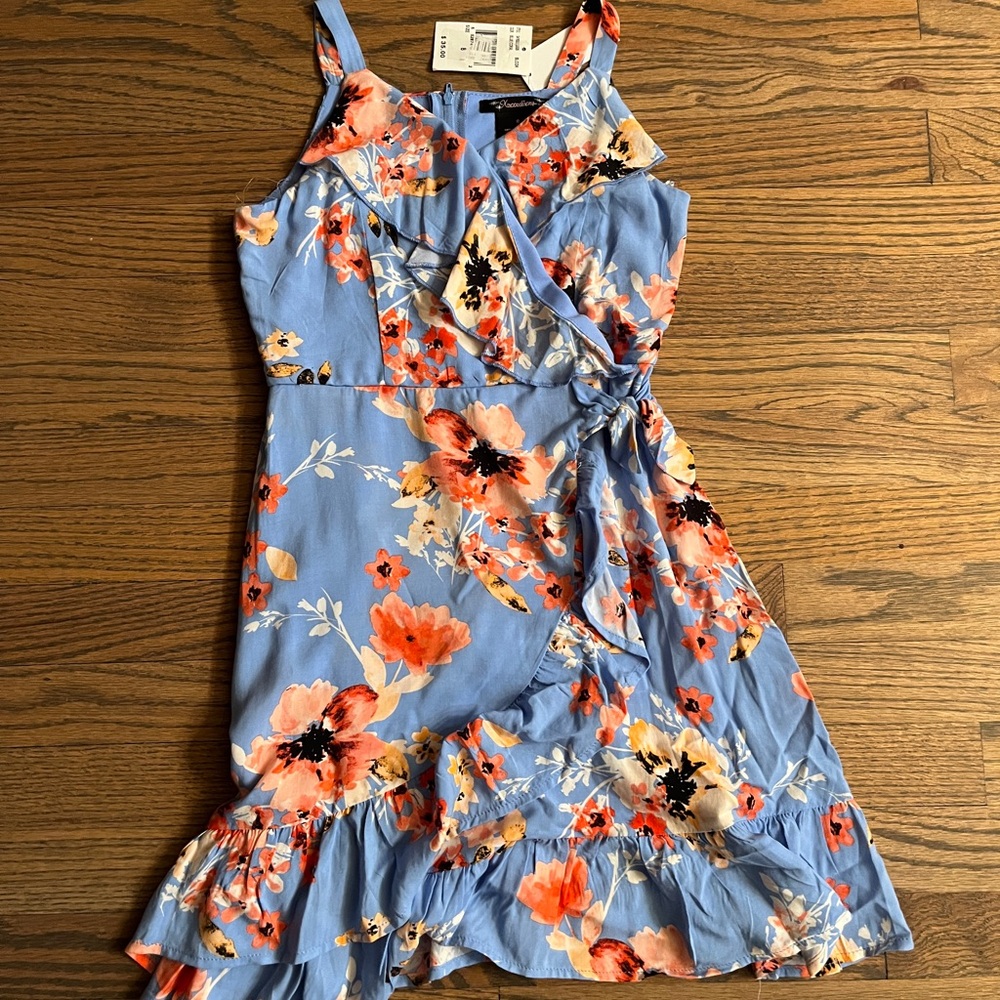 Girl’s Floral Wrap Dress